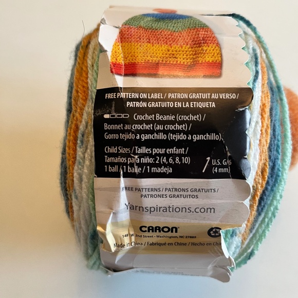 Caron Cupcakes Arn Pumpkin Pie Orange Pom Pom Knit Crochet Hat Beanie New - Picture 5 of 7